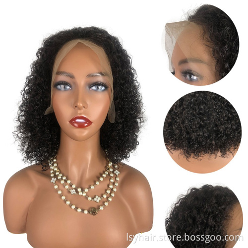 613 Virgin Hair Lace Frontal Bob Short Straight Blonde Human Hair Wig For White Woman